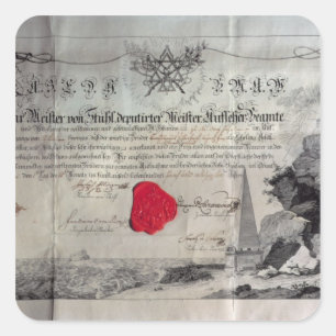 マソニック証明書， 1785 スクエアシール