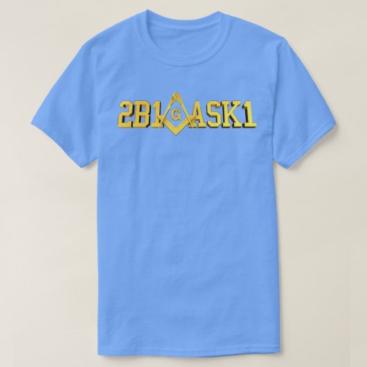 マソニック2B1頼1スクエアとコンパスフリーメーソン Tシャツ (デザイン正面)