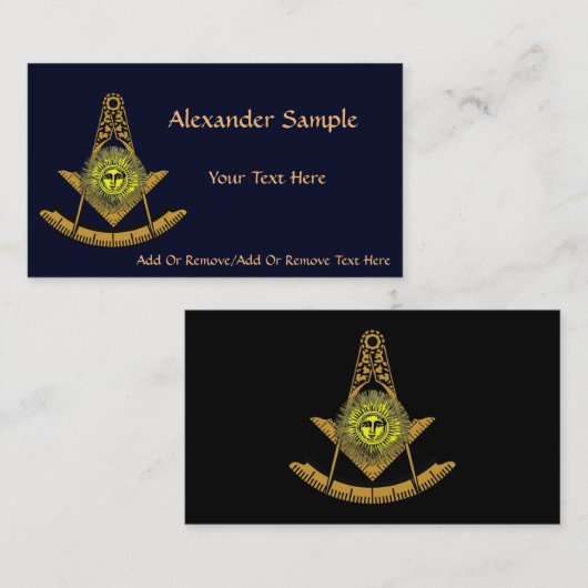 マソニック·サン 名刺 (正面/裏面)