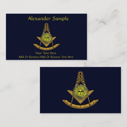 マソニック·サン 名刺 (正面/裏面)