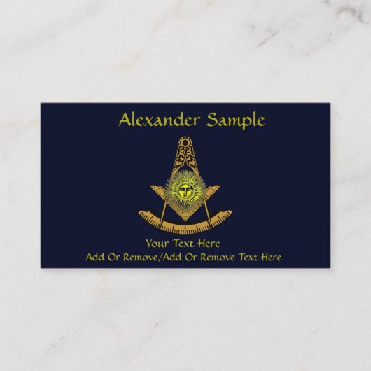 マソニック·サン 名刺 (正面)