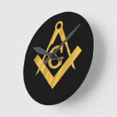 マソニック「メイソン・フォー・ライフ」 ラウンド壁時計 (傾斜)