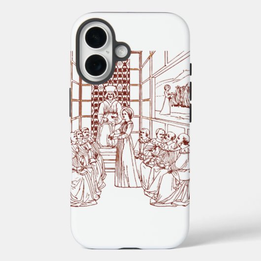 マソリーノによる『聖カタリナと学者の論議』 Case-Mate iPhoneケース (裏面)