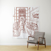 マソリーノの学者たちと議論する聖キャサリン タペストリー (インサイチュ)