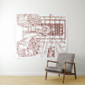 マソリーノの学者たちと議論する聖キャサリン タペストリー (インサイチュ(横))