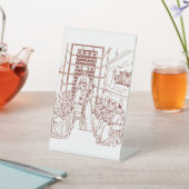 マソリーノの学者たちと議論する聖キャサリン 台座サイン (インサイチュ)