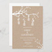 マソンジャー招待状 クラフト 招待状 (正面/裏面)