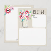 マソンジャー花のレシピカード (正面/裏面)