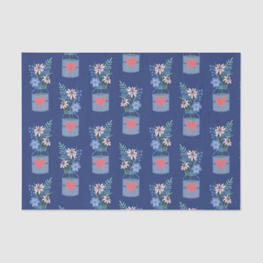 マソンジュールフローラルパターン 薄葉紙 (正面)