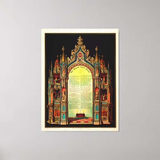 マソンズ祈りの言葉(1892) キャンバスプリント (正面)