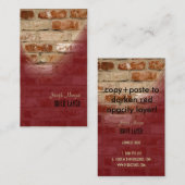 マソン、ブリックの労働者の名刺 名刺 (正面/裏面)