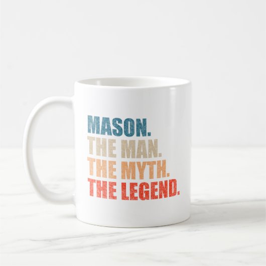 マソン 伝説の男 神話の英雄 コーヒーマグカップ (左)