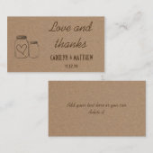 マソ素朴ンジャーハート結婚ズの愛とインサ感謝していート エンクロージャーカード (正面/裏面)