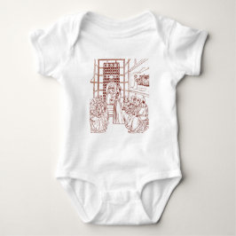 マゾリーノの『学者たちと論議する聖カトリーナ』 ベビーボディスーツ