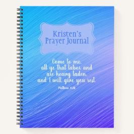 マタイかわいらし11:28あなた与えは聖書の引用文 ノートブック