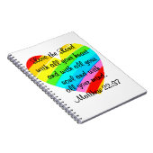 マタイかわいらし22:37愛ハートデザイン ノートブック (右側)