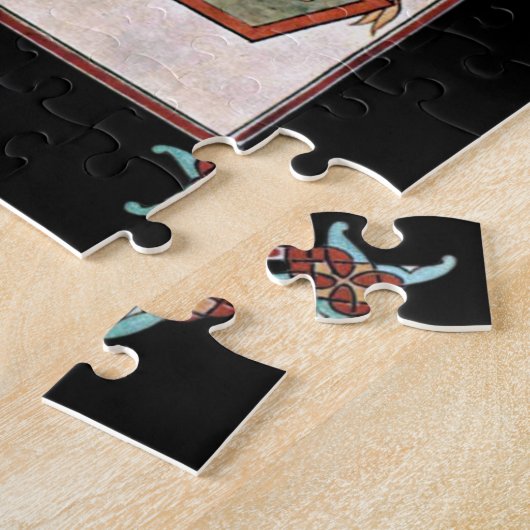 マタイによるリンドスファーン中世写本 ジグソーパズル (側面)