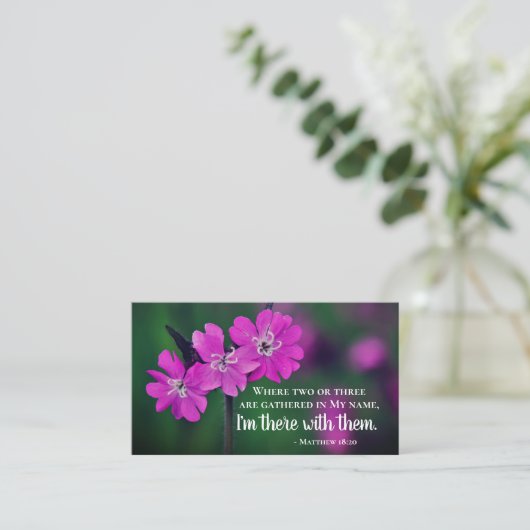 マタイによる福音書第18章20節 名刺 (スタンド正面)