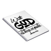 マタイによる福音書第19章26節。 ノートブック (右側)