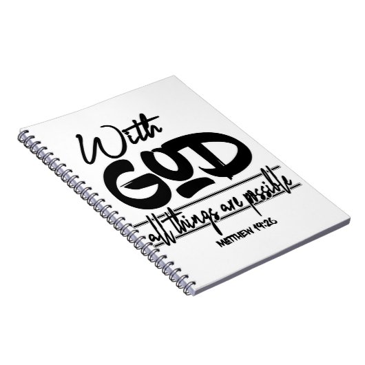 マタイによる福音書第19章26節。 ノートブック (右側)