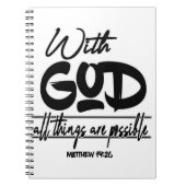 マタイによる福音書第19章26節。 ノートブック (正面)