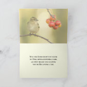 マタイによる福音書第6章26節の鳥は種を蒔かず、刈り取るのではない。 カード (内部)