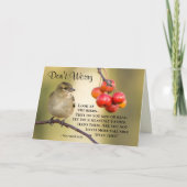 マタイによる福音書第6章26節の鳥は種を蒔かず、刈り取るのではない。 カード (正面)