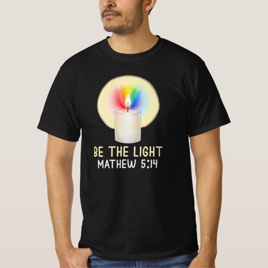 マタイによる福音書5章14節 光となりなさい Tシャツ (正面)