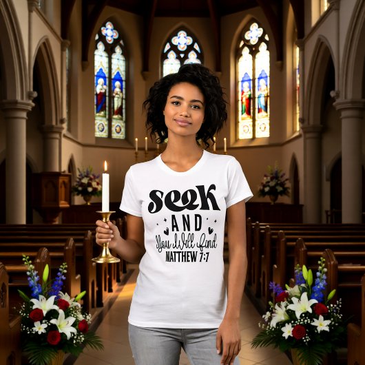 マタイによる福音書7:7 探し求めよ、そうすれば見つかる Tee Tシャツ