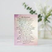 「マタイによる福音書 5:3-10 山上の説教 (八福の教え) ポストカード (スタンド正面)