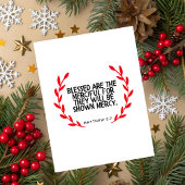 マタイによる福音書 5:7 聖書 クリスマス グリーティング カード