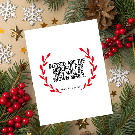 マタイによる福音書 5:7 聖書 クリスマス グリーティング カード
