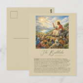 マタイの福音書5:3-12 登山の説教 八つの祝福 ポストカード (正面/裏面)