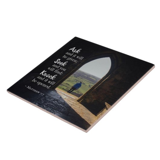 マタイの福音書7:7頼と、そのことが与えある タイル (側面)