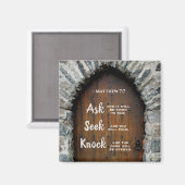 マタイの福音書7:7頼と、そのことが与えある マグネット (正面/裏面)