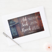 マタイの福音書7:7頼と、そのことが与えある 長方形シール (封筒)