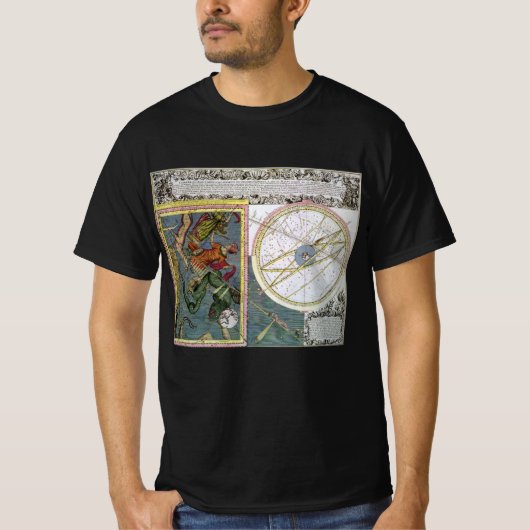 マタイウス・ゾイッターによるヴィンテージ天文学、彗星の軌跡 Tシャツ (正面)