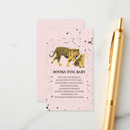 マタイガーピンクの女の子ベビーシャワー予約リクエスト エンクロージャーカード