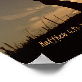 マタイ天国の宝6:19-21聖書の聖句 ポスター (角)