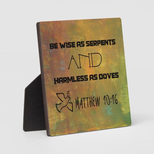 マタイ感動的の引用文10:16 フォトプラーク (正面)