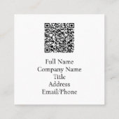 マタイ感動的11:28黄色フローラ スクエア名刺 (裏面)