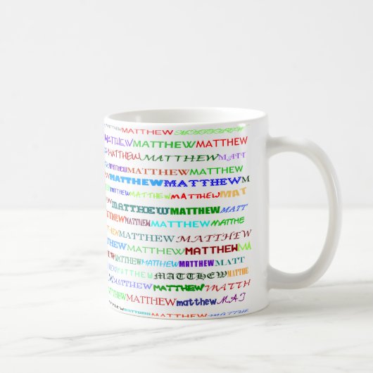 マタイ文字デザイン二世 コーヒーマグカップ (右)