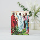 マタイ10イエスが十二葉書を送り出す ポストカード (スタンド正面)