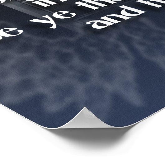 マタイ10:16聖書の引用文羊の狼の間 ポスター (角)