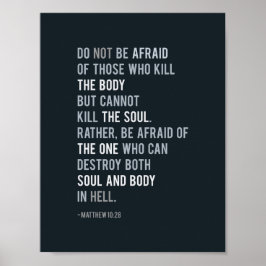 マタイ10:28キリスト教聖書聖句タイポグラフィ ポスター