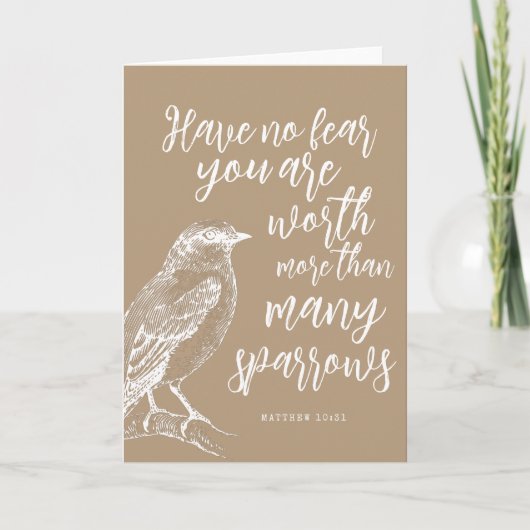マタイ10:31 JW勇気付けられる折り畳み カード (正面)