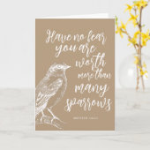 マタイ10:31 JW勇気付けられる折り畳み カード (黄色い花)