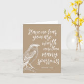 マタイ10:31 JW勇気付けられる折り畳み カード (黄色い花)