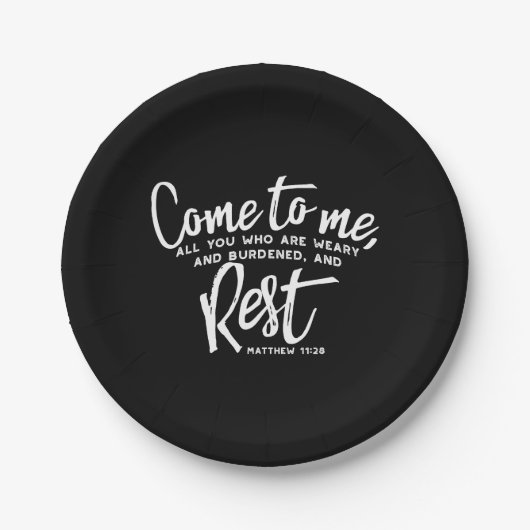 マタイ11聖句 ペーパープレート (正面)