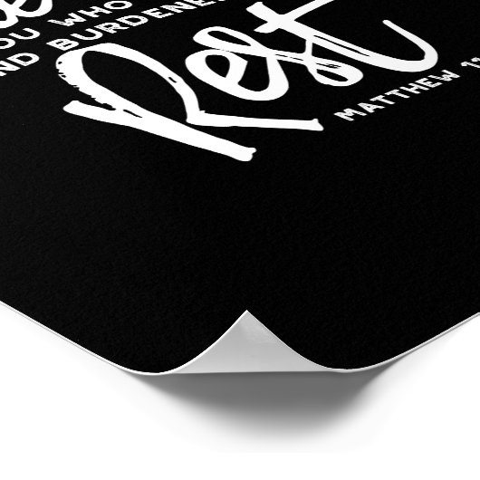 マタイ11聖句 ポスター (角)